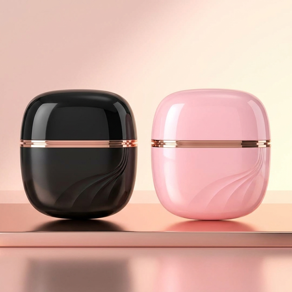 Primptime black and pink closed with travel caps on